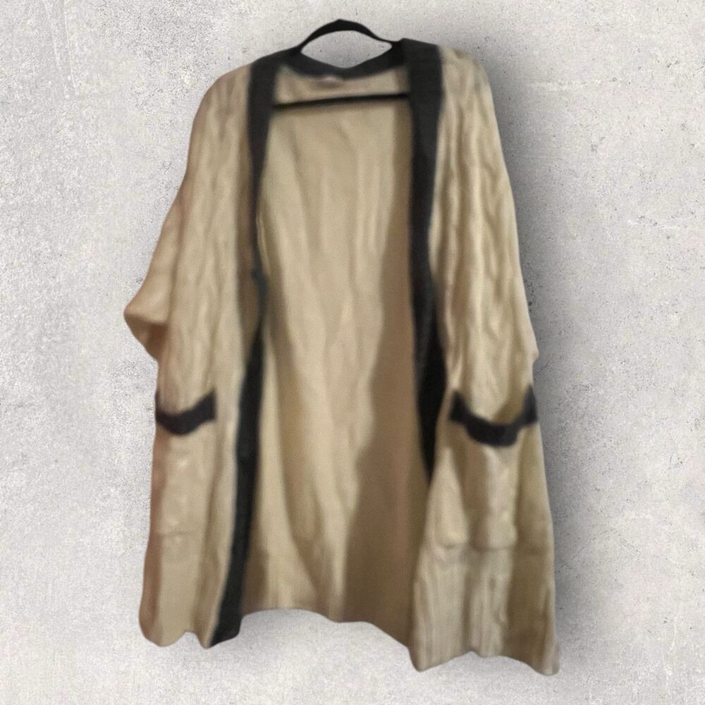 LuLaRoe Womens Cable Knit Lucille Cardigan Sweater Cream And Beige Size Large